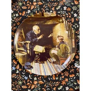 Norman Rockwell "The Veteran" By Edwin Knowles Decorative Plate 1988 Holiday Art